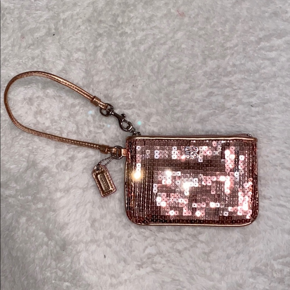 Coach Sequin Wristlet